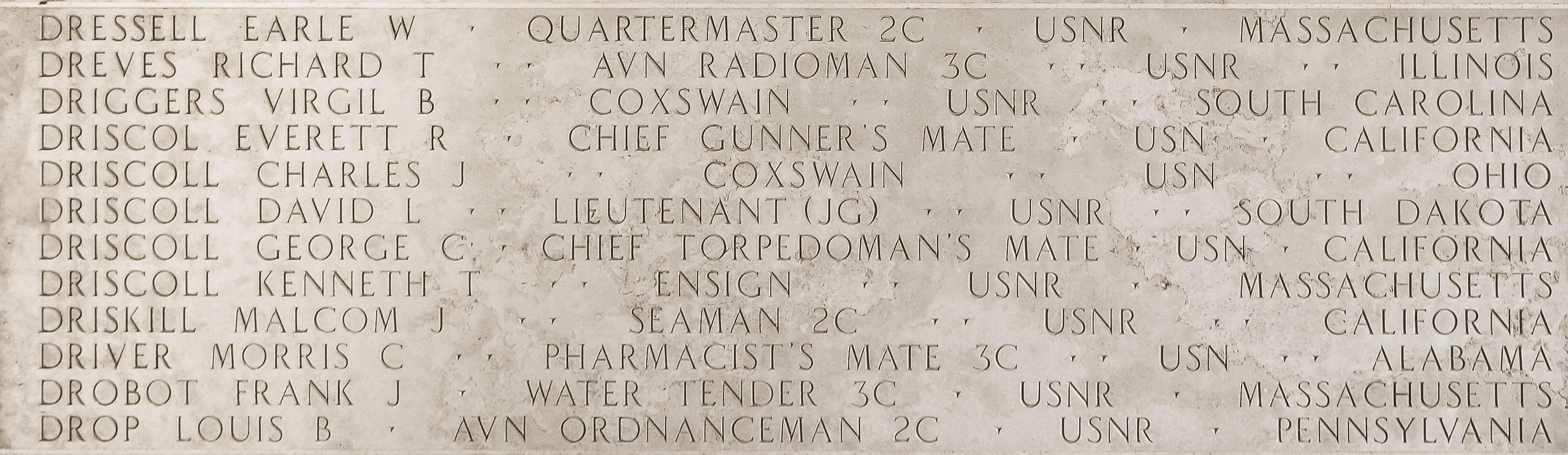 Earle W. Dressell, Quartermaster Second Class